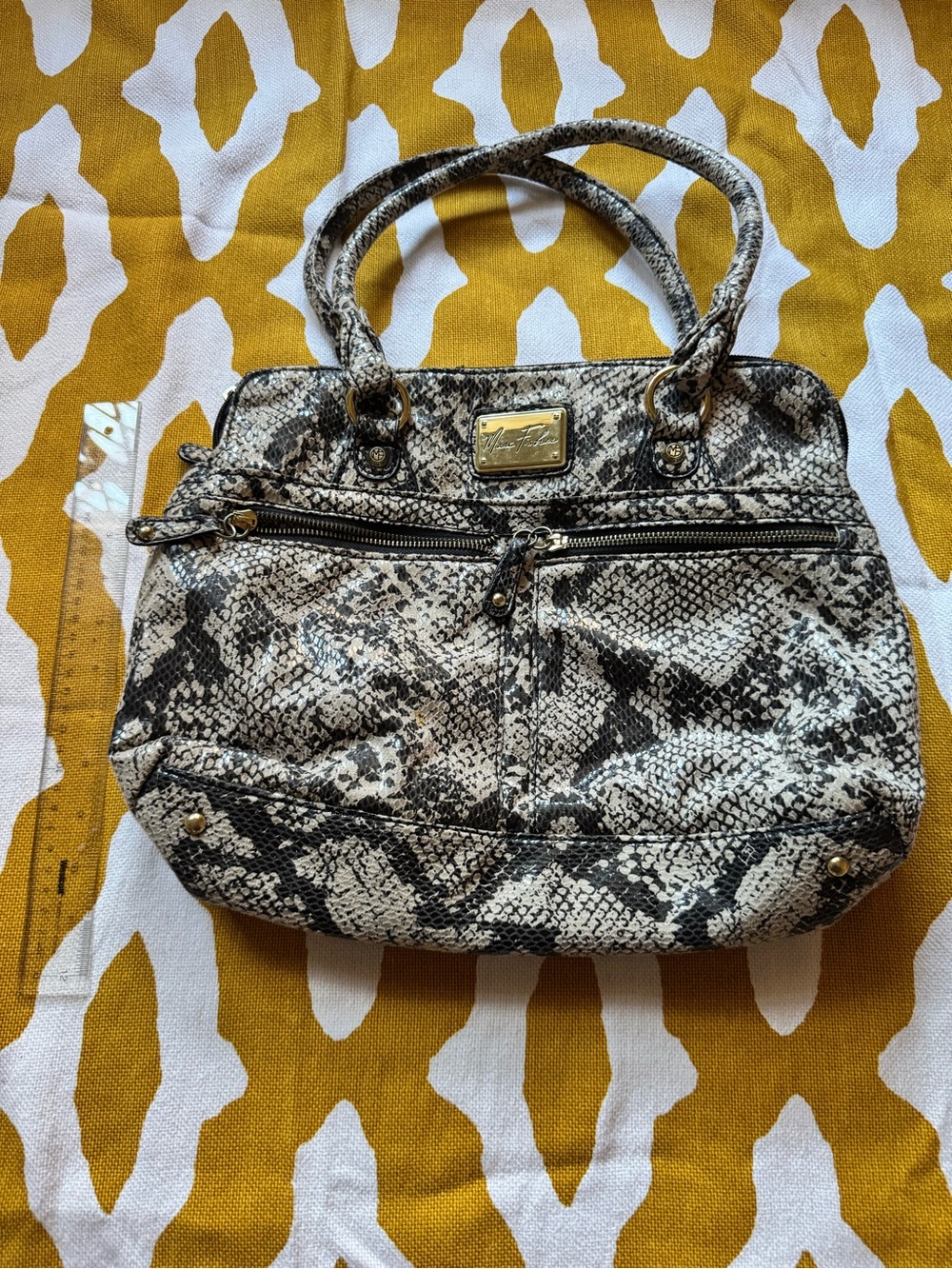Marc Fisher Snake-Print Shoulder Bag